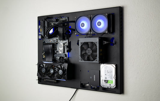 Wall Computer, Computer Wall Mount, Space Case, Open Case, Open Air Computer Case, Custom Computer Case