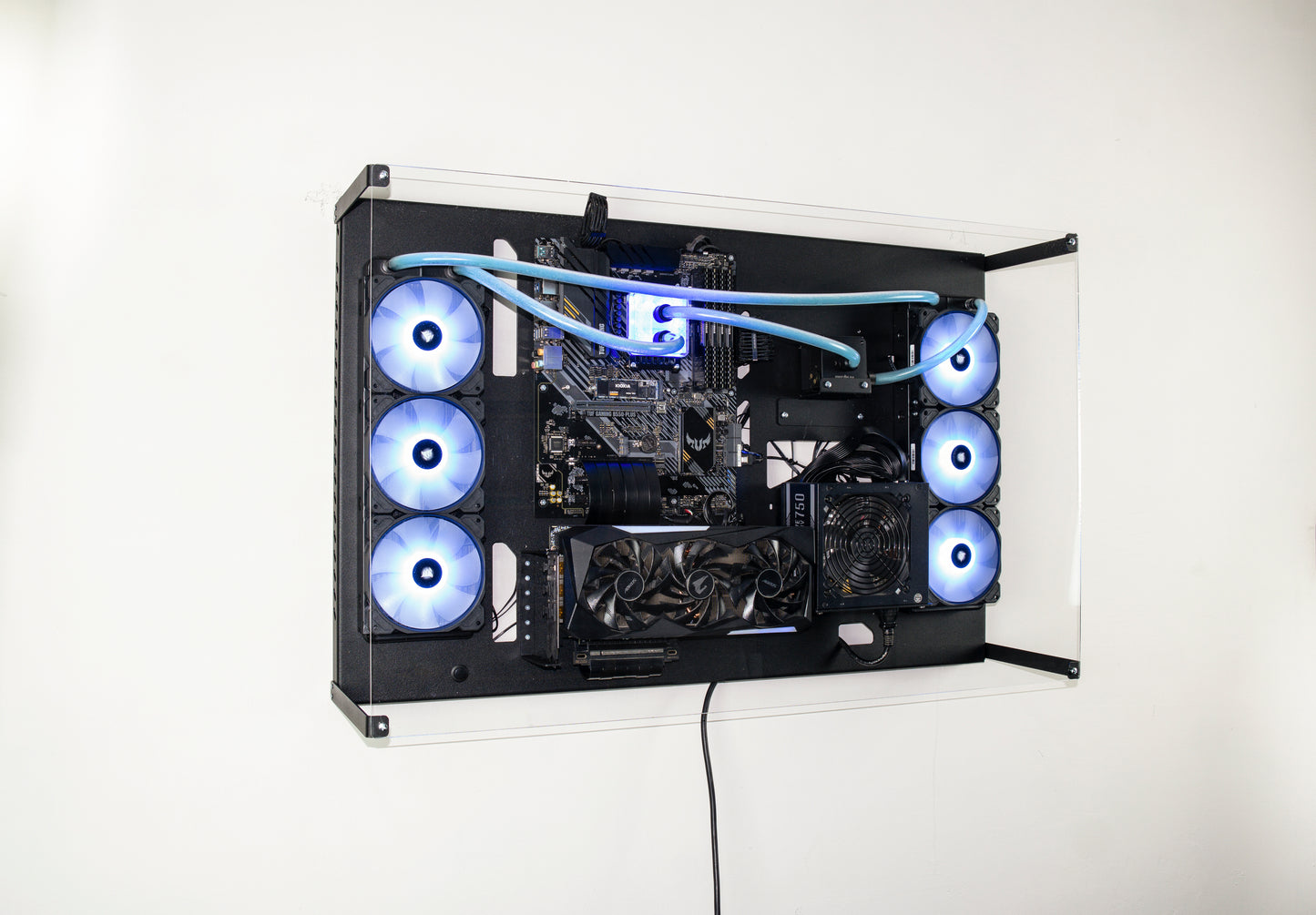 Unique Wall Computer Case, Dual Vertical Radiator, Gamer Computer Case, Custom Computer Case