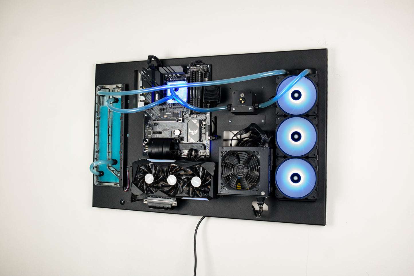 Unique Wall Computer Case, Dual Vertical Radiator, Gamer Computer Case, Custom Computer Case