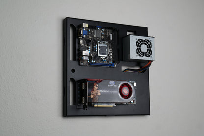 Mini ITX Wall Computer Case, Wall Mount Pc, Space Case, Custom Computer Case, Double Radiator,