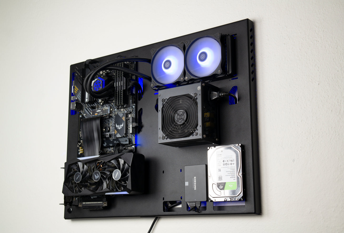 Wall Computer, Computer Wall Mount, Space Case, Open Case, Open Air Computer Case, Custom Computer Case