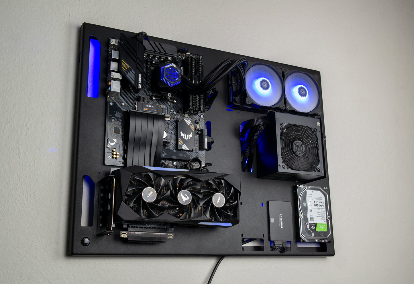 Wall Computer, Computer Wall Mount, Space Case, Open Case, Open Air Computer Case, Custom Computer Case