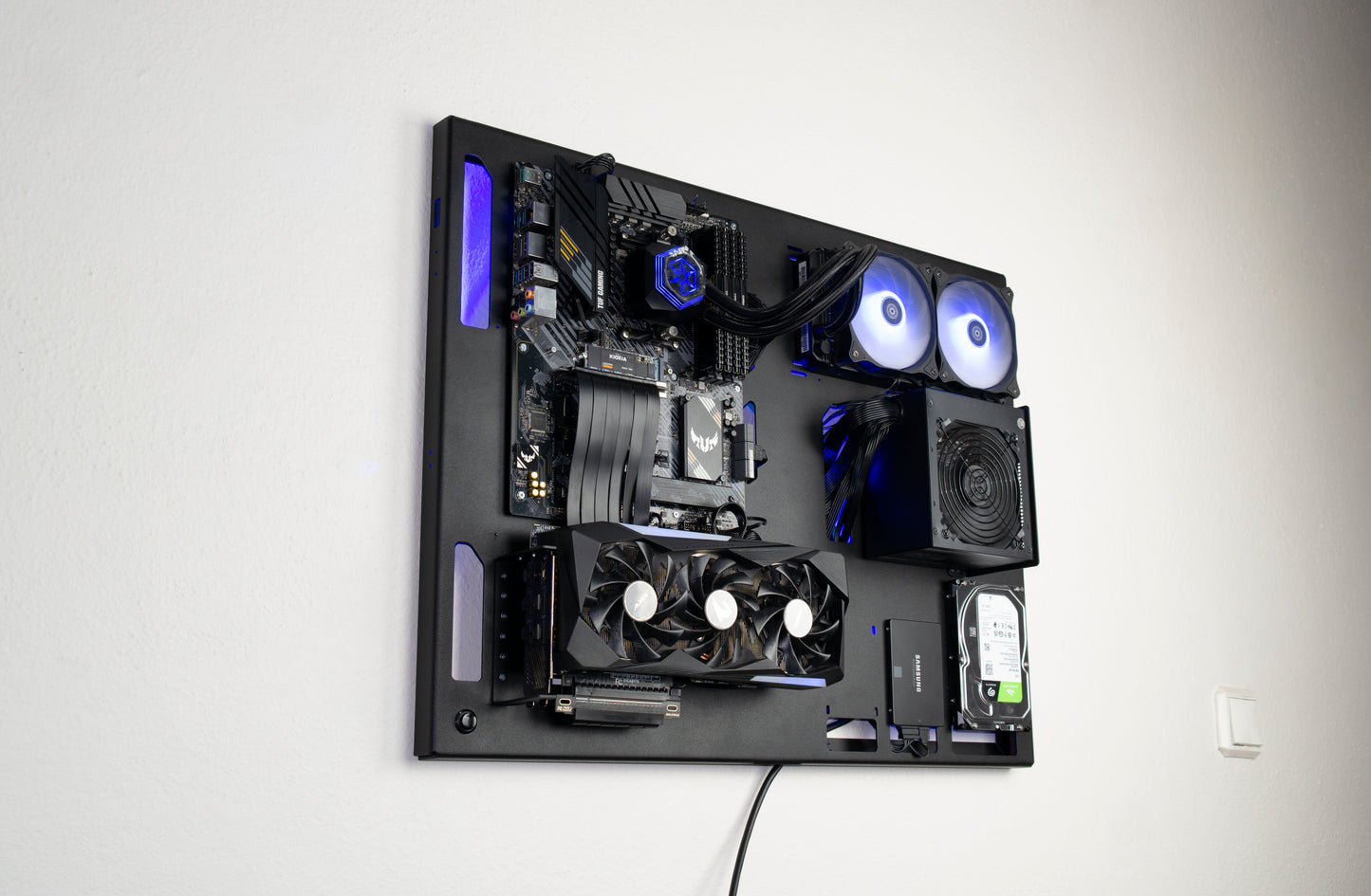 Wall Computer, Computer Wall Mount, Space Case, Open Case, Open Air Computer Case, Custom Computer Case