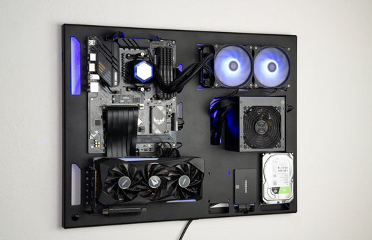 Wall Computer, Computer Wall Mount, Space Case, Open Case, Open Air Computer Case, Custom Computer Case