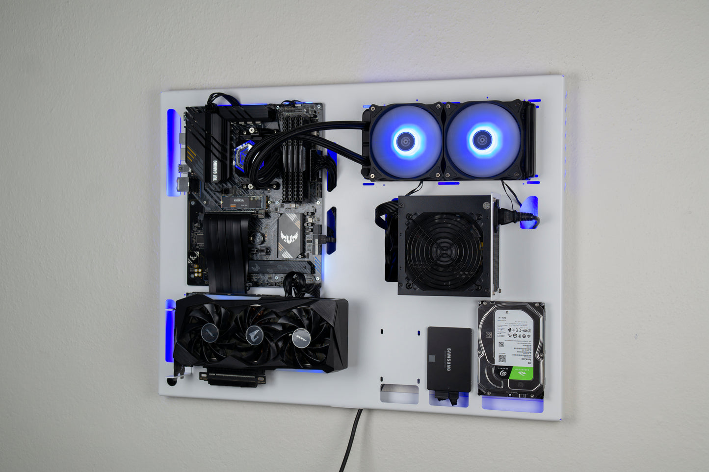 Wall Computer, Computer Wall Mount, Space Case, Open Case, Open Air Computer Case, Custom Computer Case