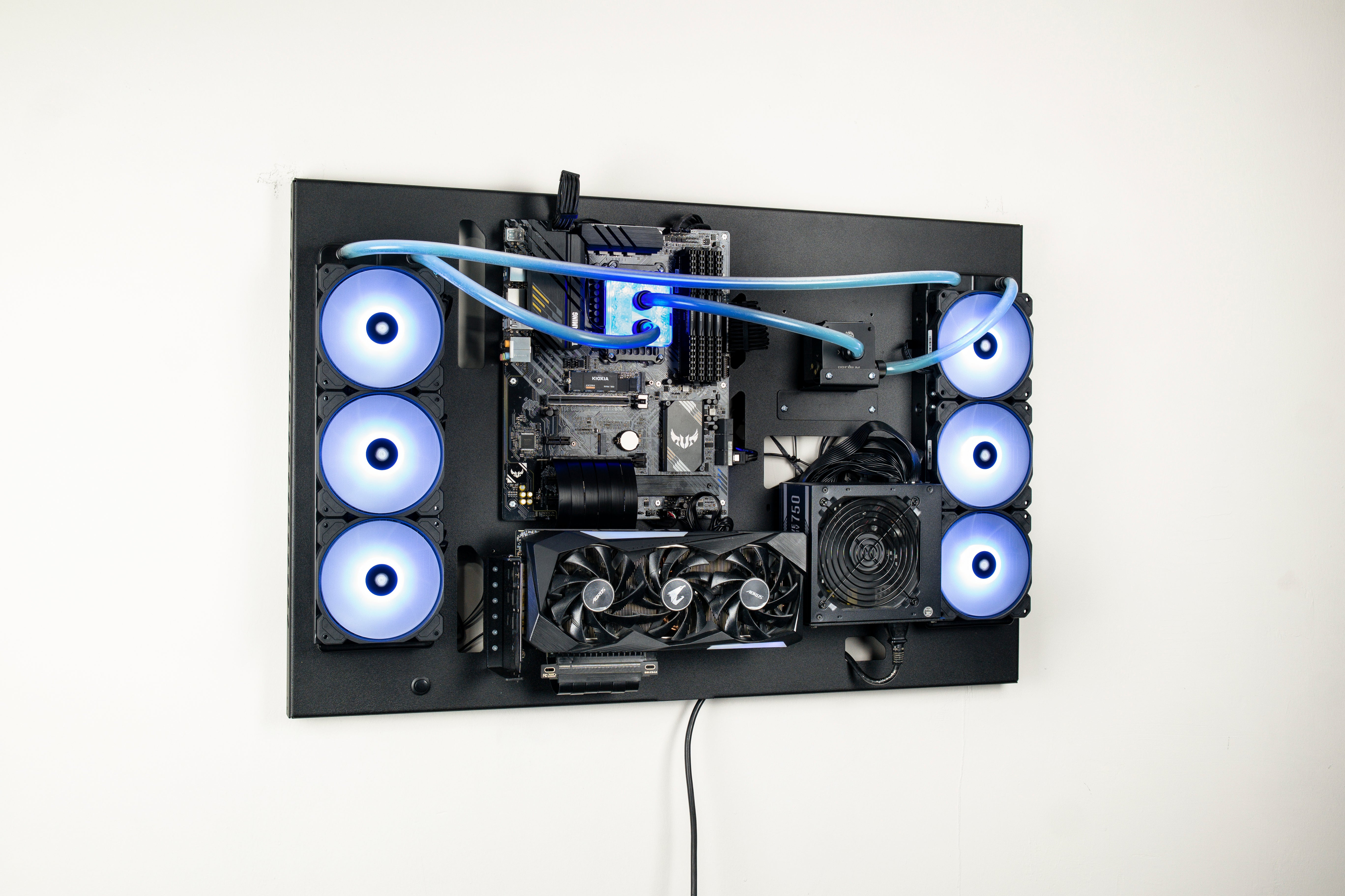 Unique Wall Computer Case, Dual Vertical Radiator, Gamer Computer Case ...