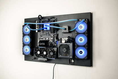 Unique Wall Computer Case, Dual Vertical Radiator, Gamer Computer Case, Custom Computer Case