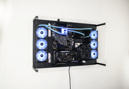 Unique Wall Computer Case, Dual Vertical Radiator, Gamer Computer Case, Custom Computer Case