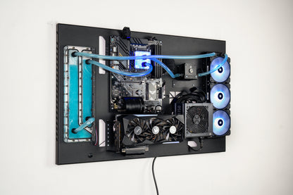 Unique Wall Computer Case, Dual Vertical Radiator, Gamer Computer Case, Custom Computer Case