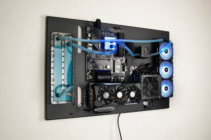 Unique Wall Computer Case, Dual Vertical Radiator, Gamer Computer Case, Custom Computer Case