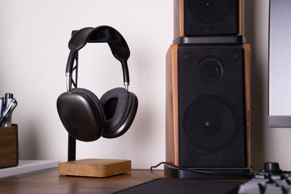 ABK Design Headphone Stand, Headphone Holder Premium , Gaming Headset Holder, Handcrafted Wood Steel Headphones Stand for Desk