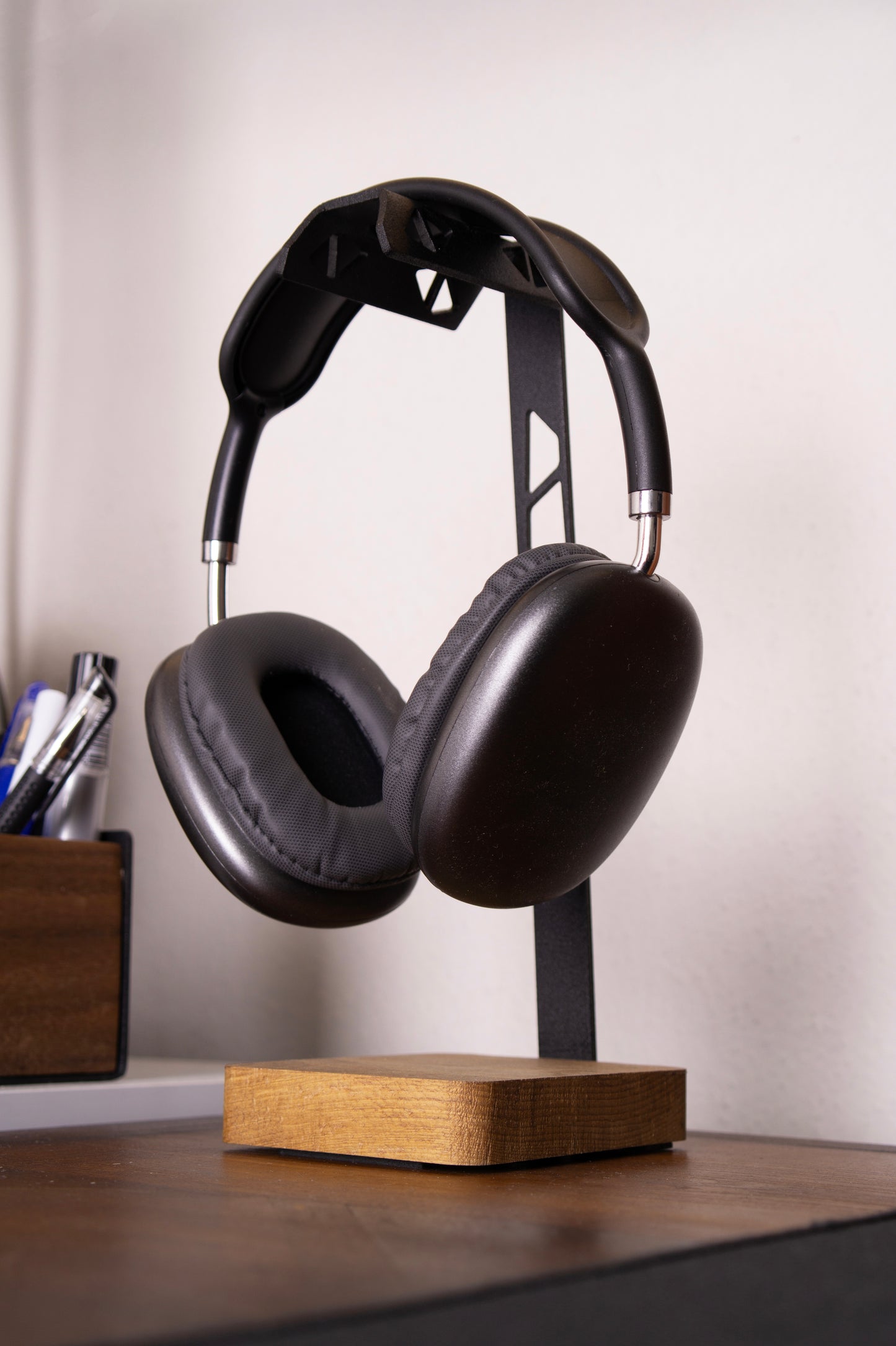 ABK Design Headphone Stand, Headphone Holder Premium , Gaming Headset Holder, Handcrafted Wood Steel Headphones Stand for Desk