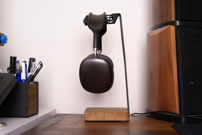 ABK Design Headphone Stand, Headphone Holder Premium , Gaming Headset Holder, Handcrafted Wood Steel Headphones Stand for Desk
